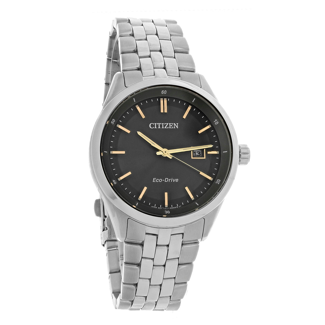 Citizen Eco-Drive Corso Mens Charcoal Dial Stainless Steel Watch BM7251-53H