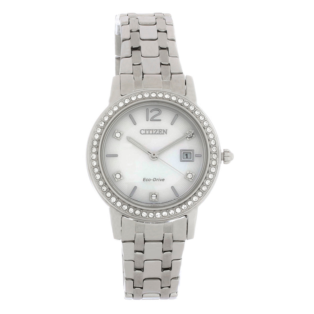 Citizen Eco-Drive Ladies Silhouette Stainless Steel Crystal Watch FE1180-65D