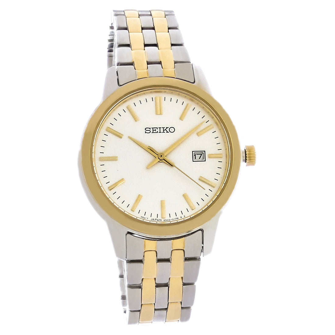 Seiko Essentials Ladies 2-Tone Stainless Steel Quartz Watch SUR410