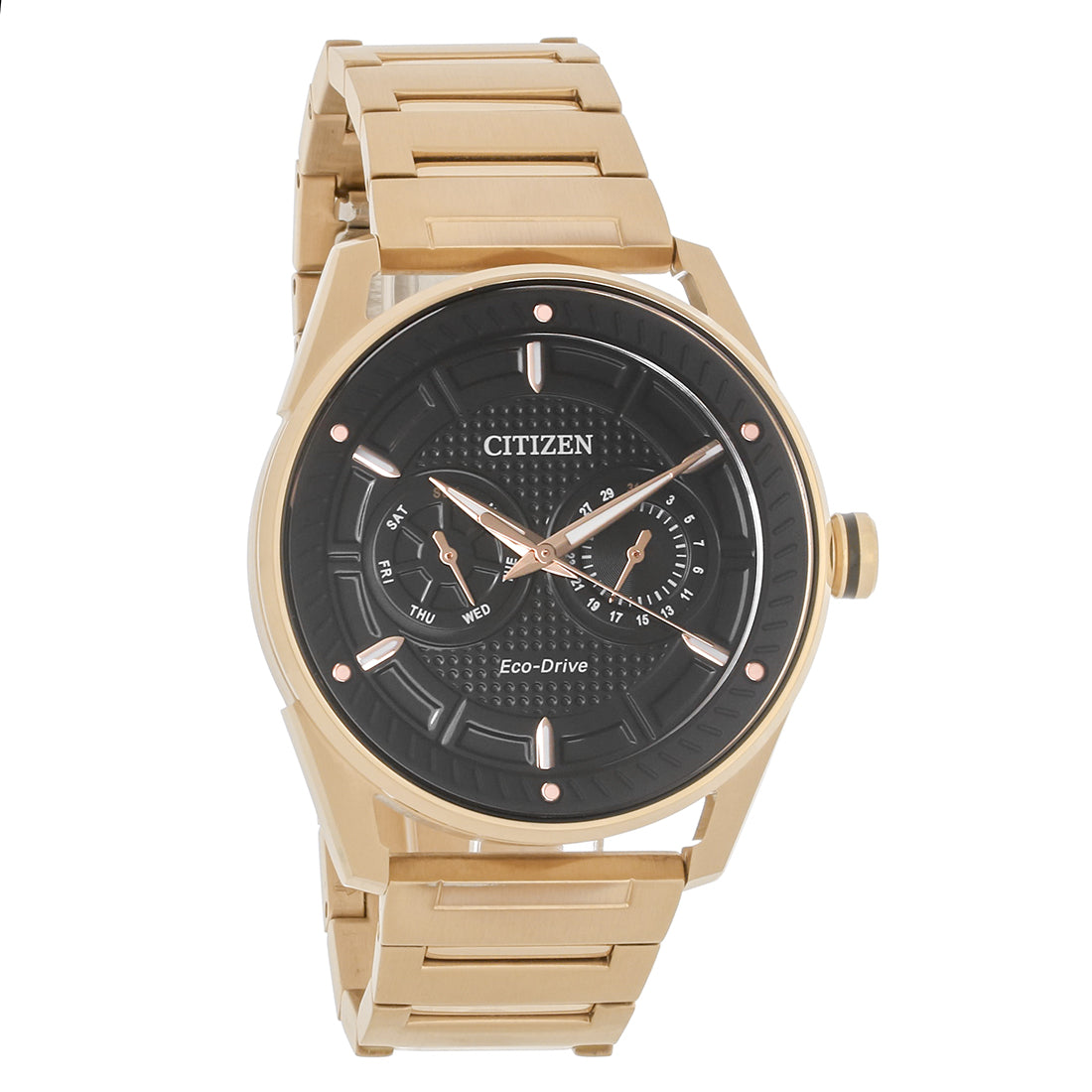 Citizen Eco Drive CTO Mens Multifunction Black Dial Watch BU4023-54E