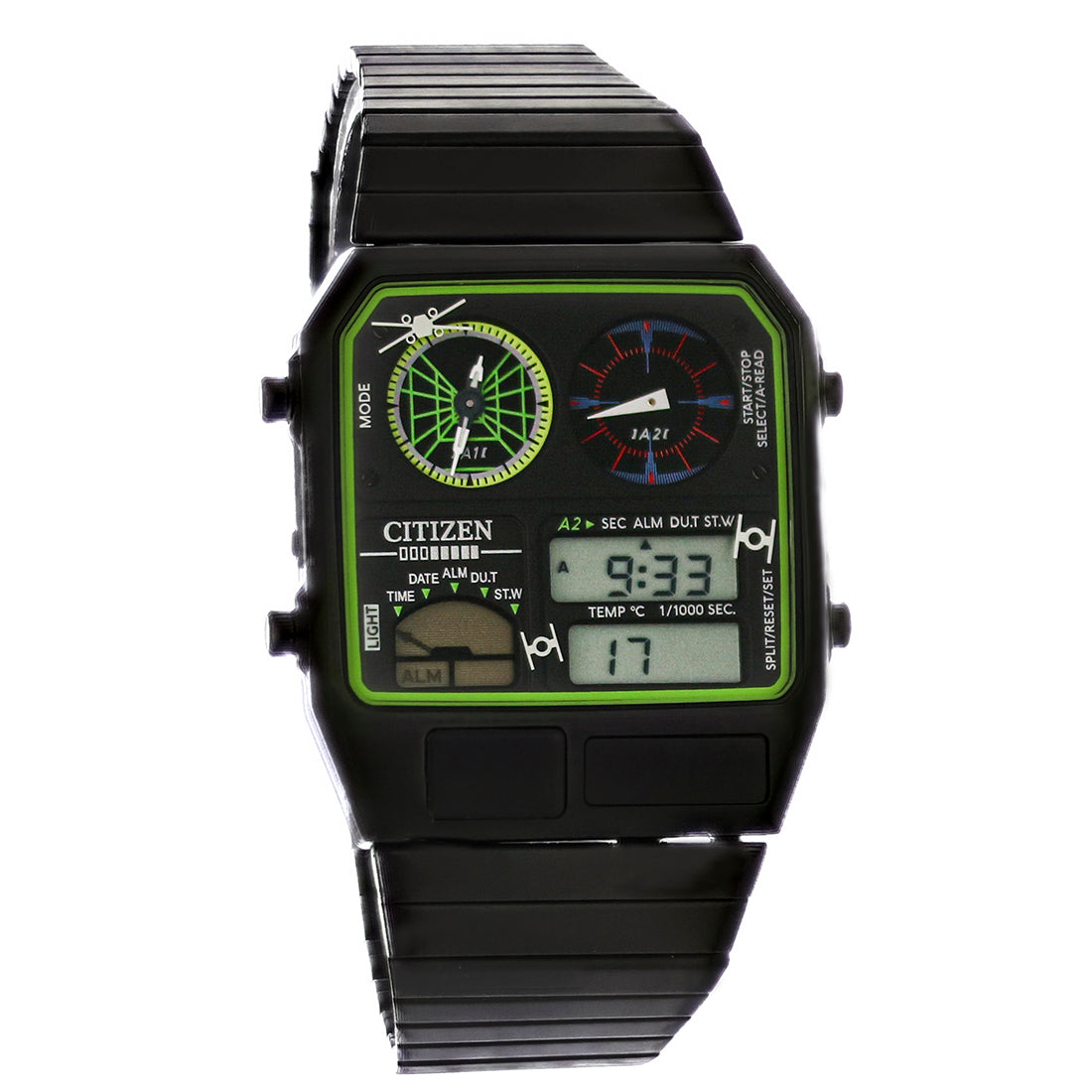 Citizen Mens Star Wars Trench Run Black ION Stainless Quartz Watch JG2109-50W