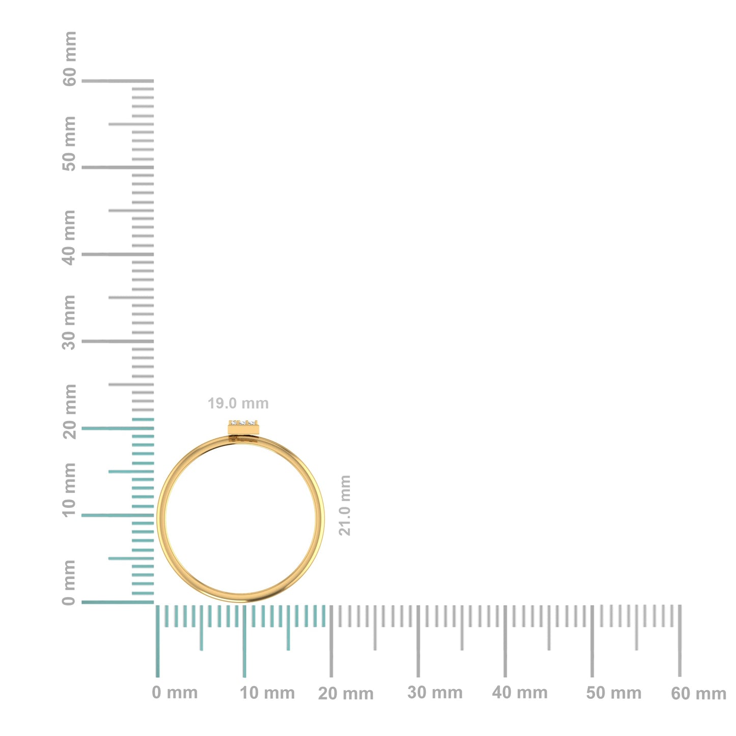 10K Yellow Gold Womens Round Diamond E Initial Letter Ring 1/25 Cttw