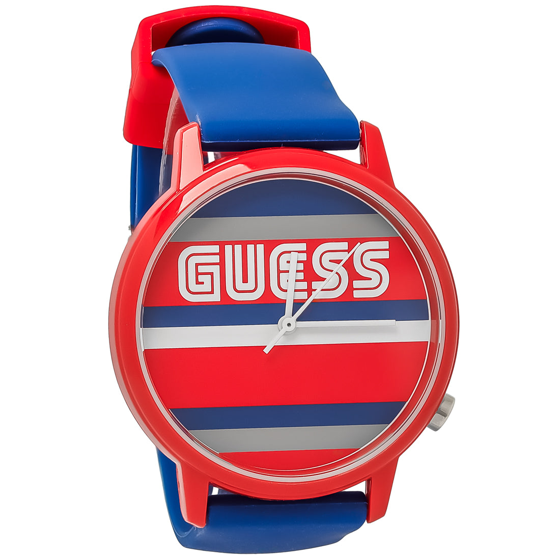 Guess Varsity Unisex Blue Silicone Strap Quartz Watch V1028M3