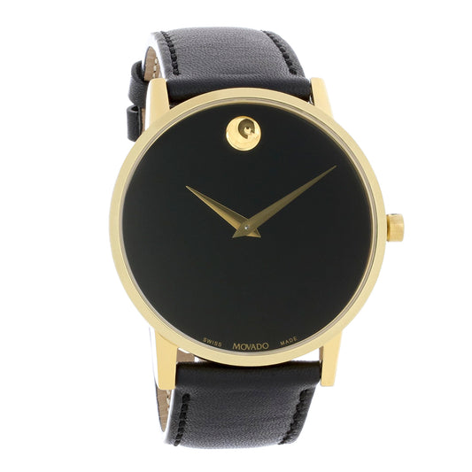 Movado Museum Classic Mens Black Dial Swiss Quartz Watch 0607271
